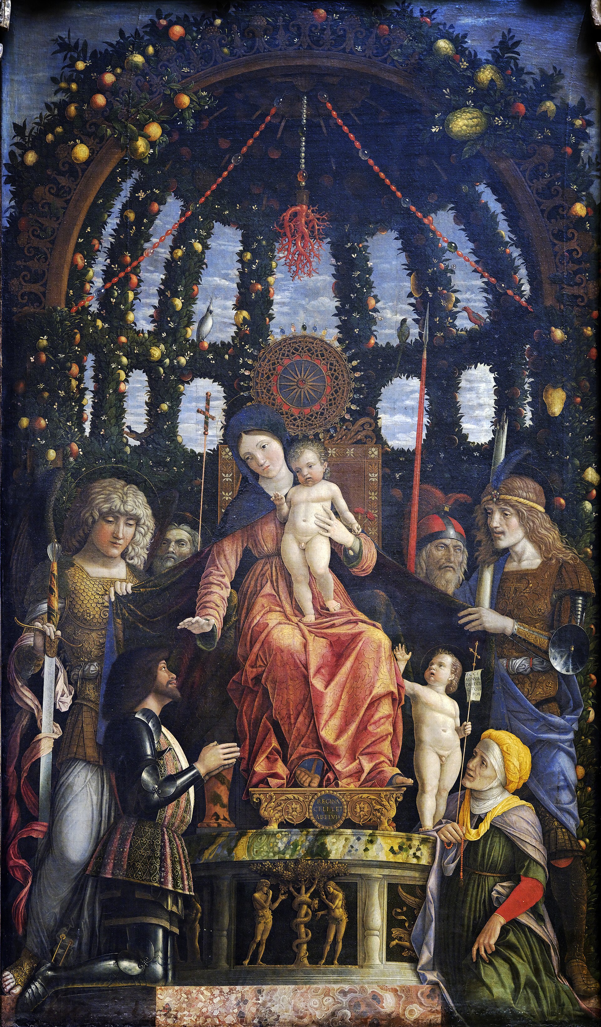 Imagem de referência de A Virgem da Vitória, descrito nos dados abertos como pintura de Andrea Mantegna