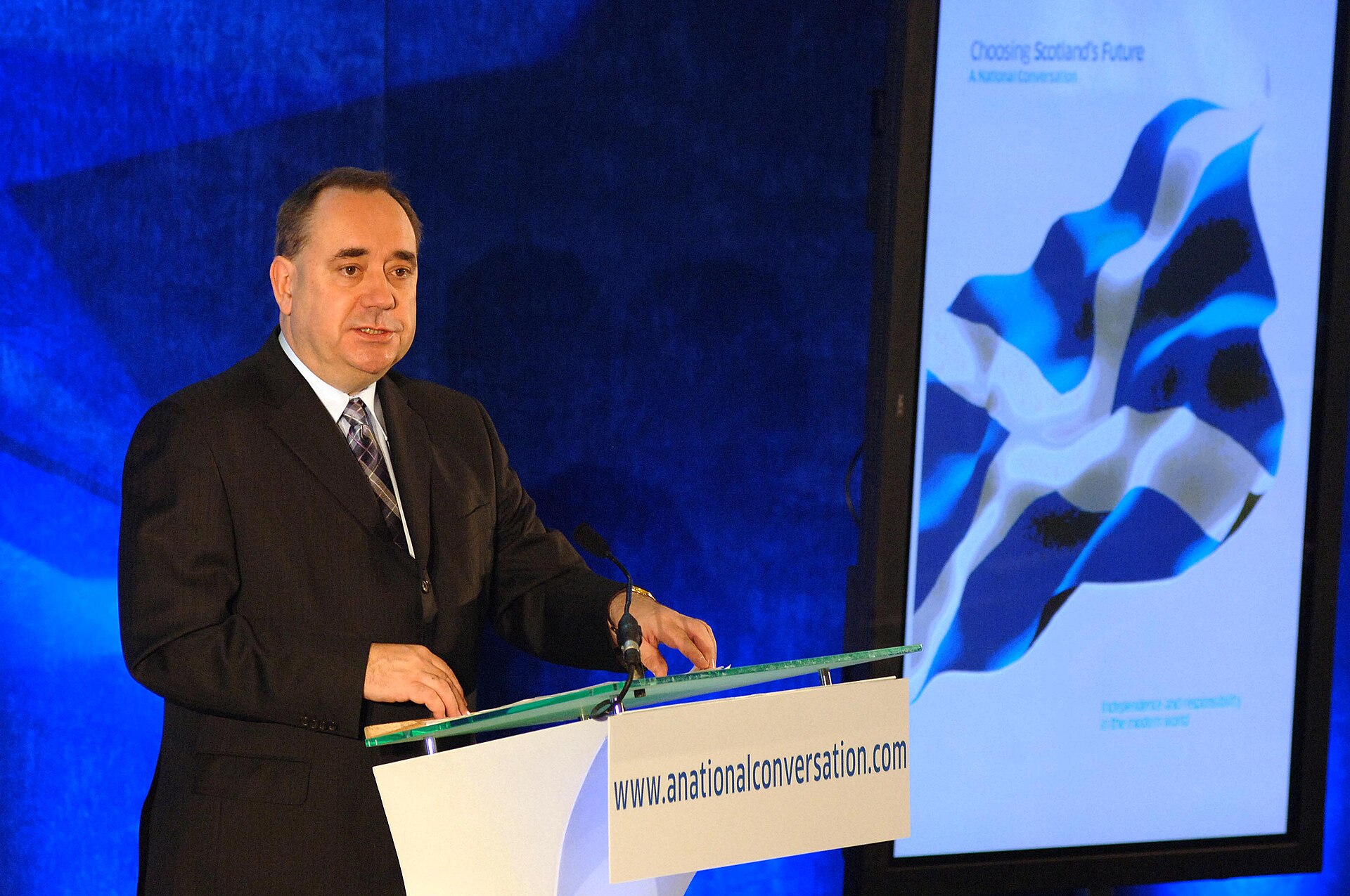 Imagem de referência relacionada a Alex Salmond, item descrito como político escocês (1954–2024)