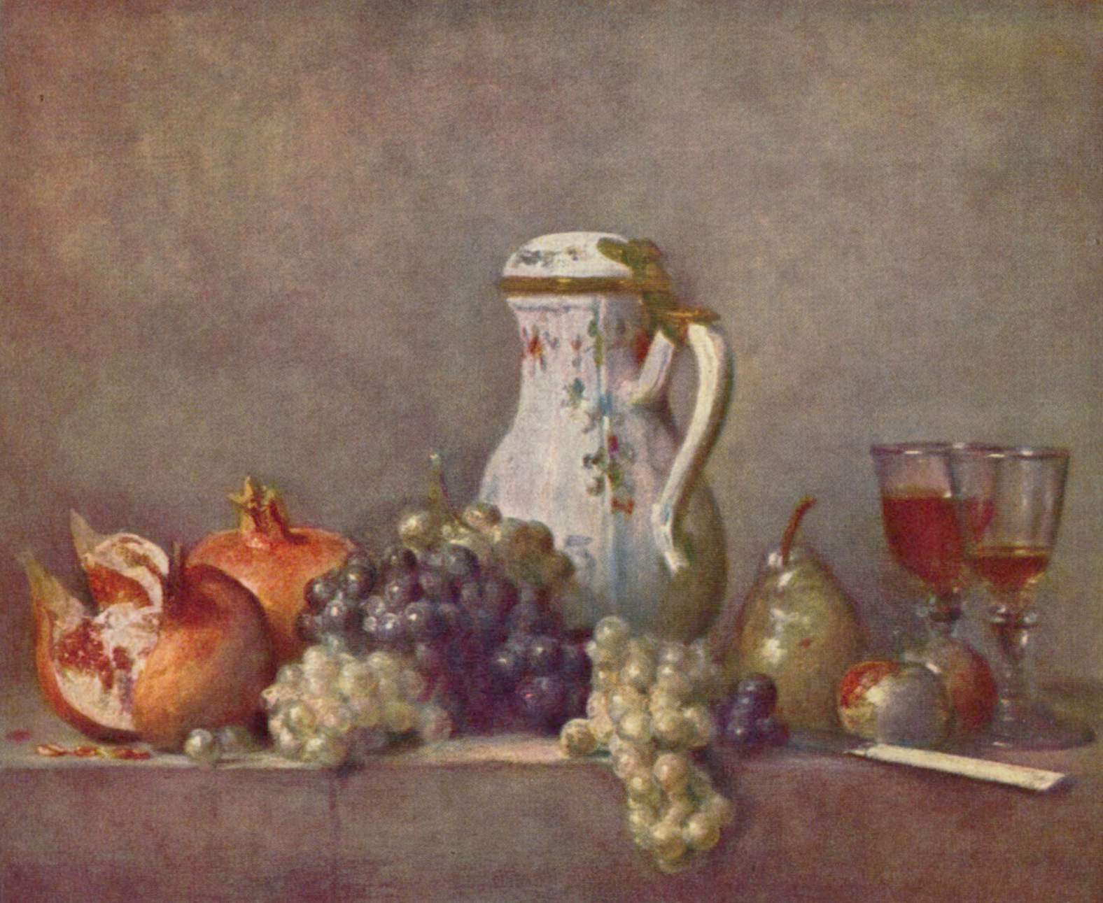 Imagem de referência de Raisins et grenades, descrito nos dados abertos como pintura de Jean-Baptiste-Siméon Chardin