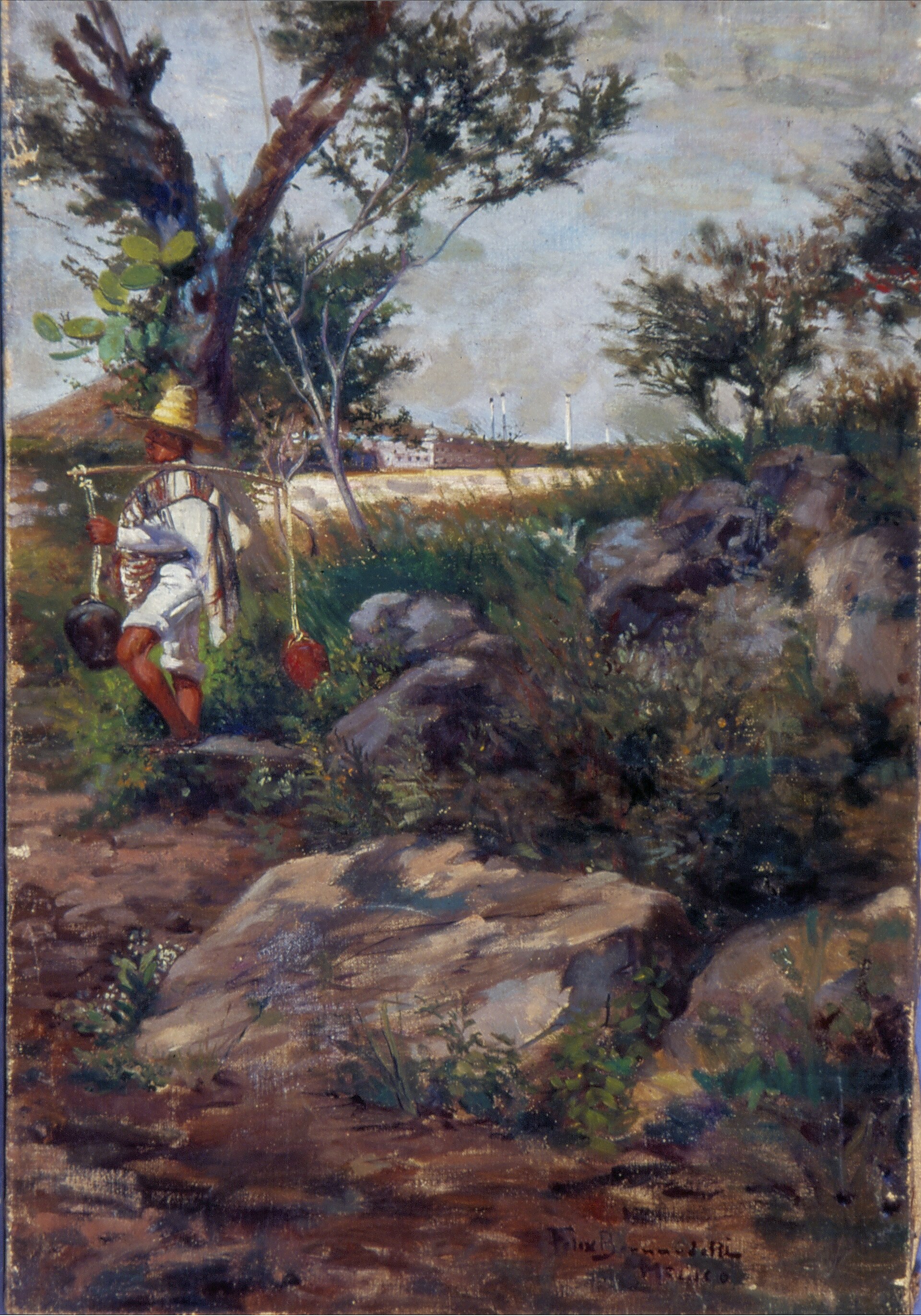 Imagem de referência de Arredores de Guadalajara (México), descrito nos dados abertos como pintura de Félix Bernardelli