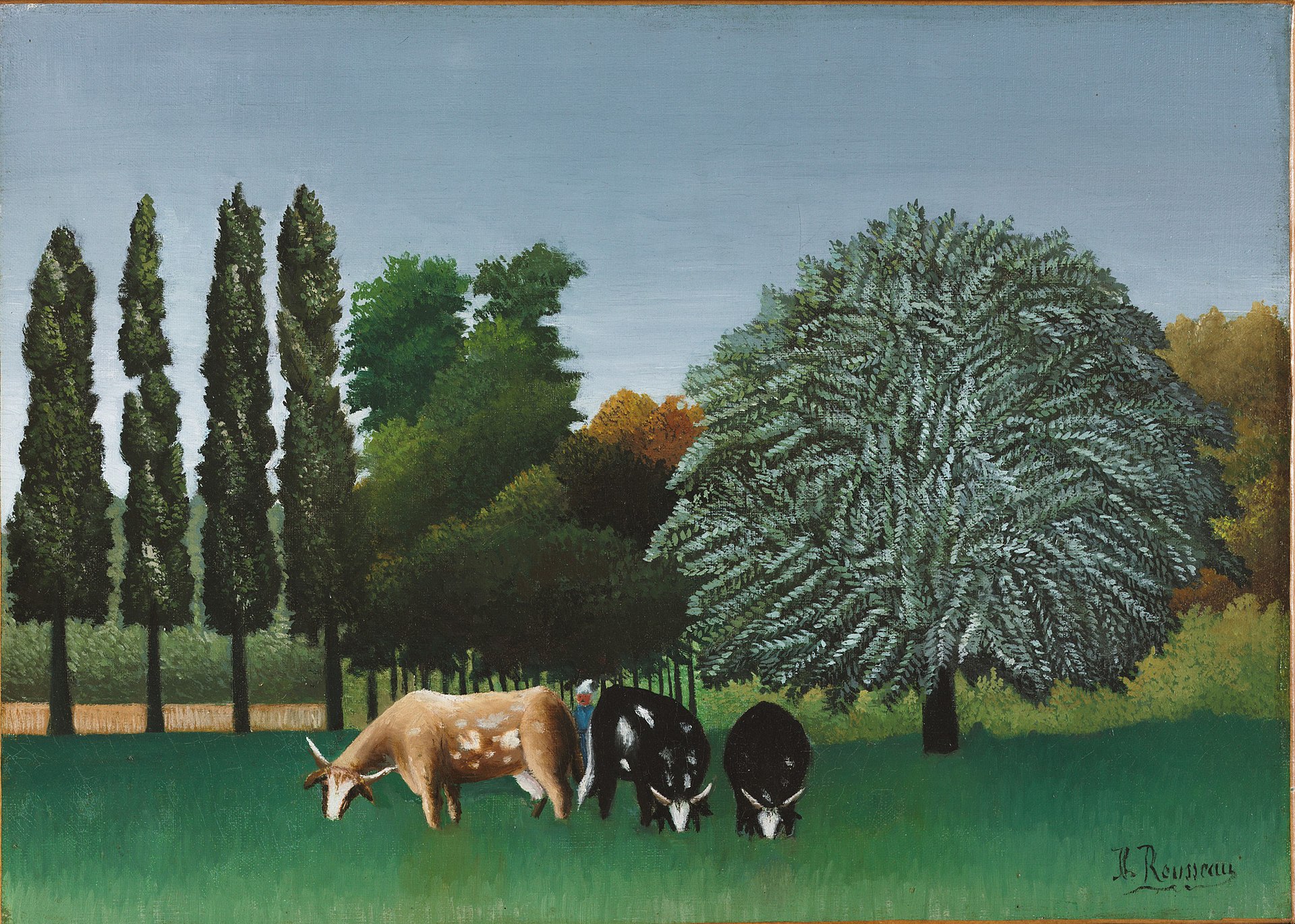 Imagem de referência de Os bancos do Oise, descrito nos dados abertos como pintura de Henri Rousseau
