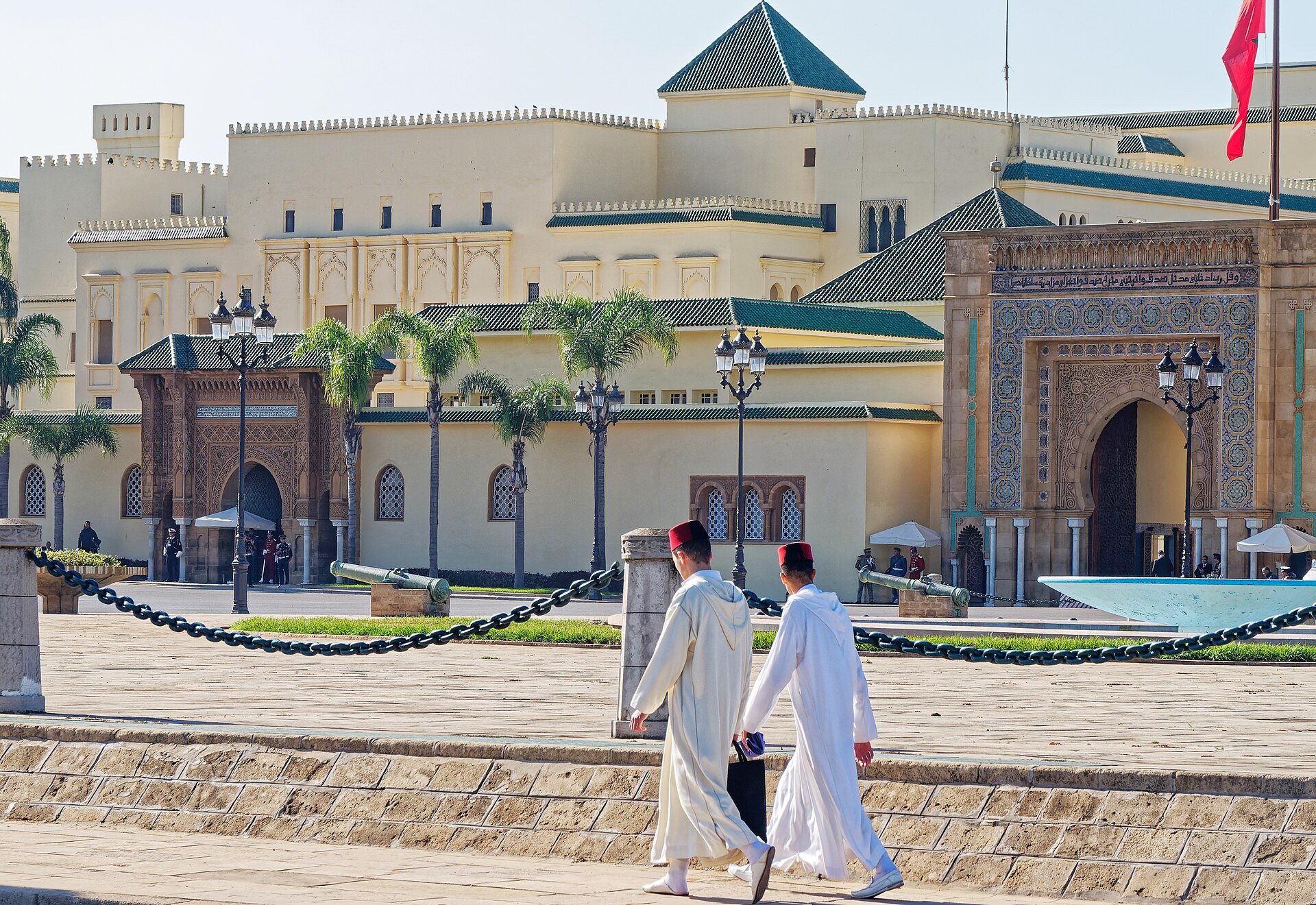 Imagem de referência de Dar-al-Makhzen, descrito nos dados abertos como palácio real de Rabat e residência oficial dos reis do Marrocos