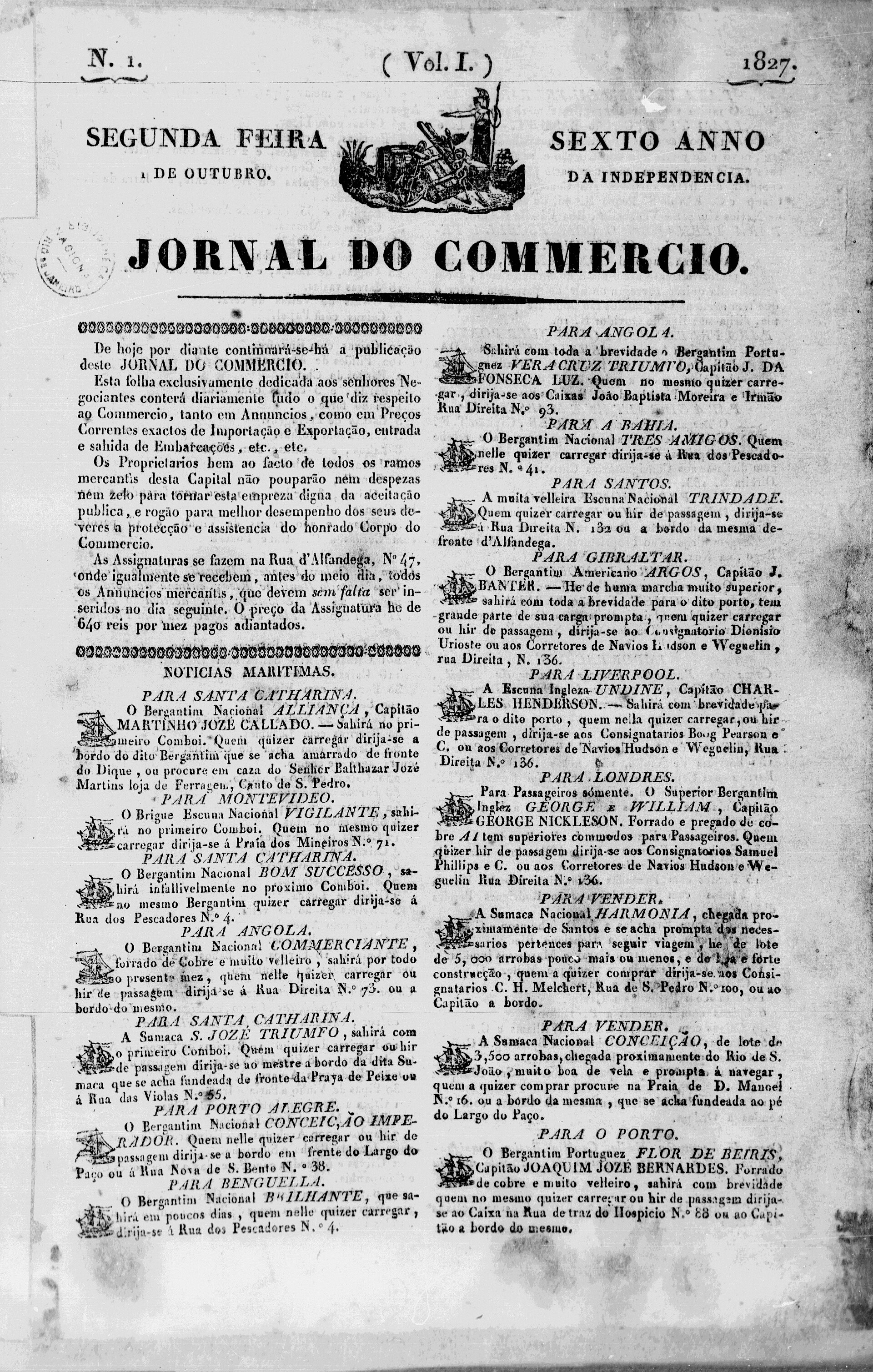 Imagem de referência de Jornal do Commercio, descrito nos dados abertos como jornal do Rio de Janeiro