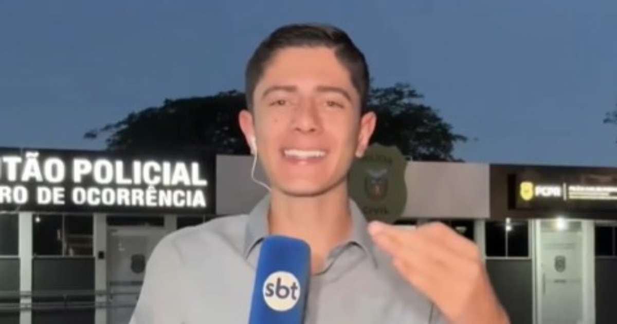 Repórter se enrola em entrada ao vivo e cai na risada; confira o momento