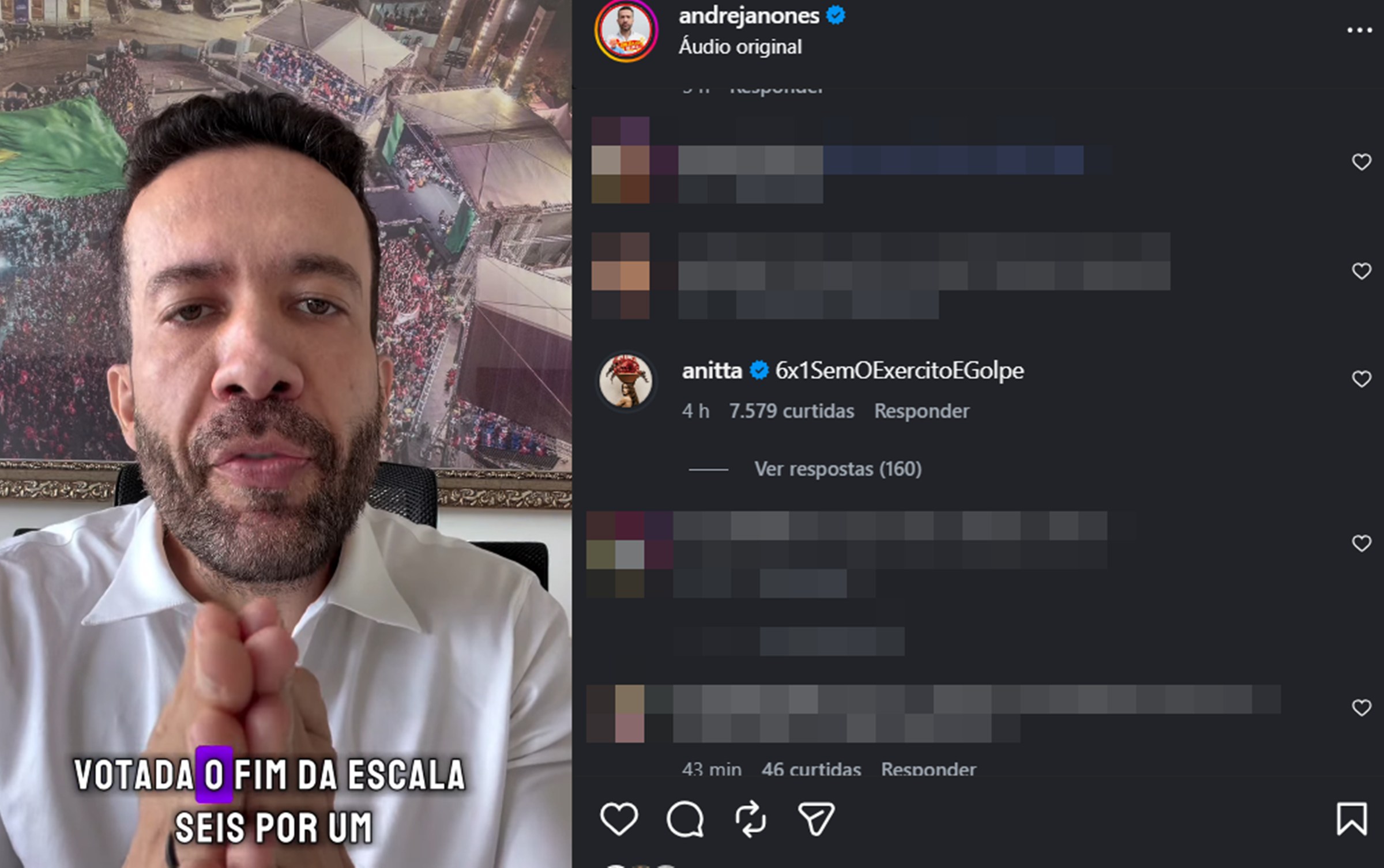 Janones ganha apoio de Anitta contra suspensão do canal Exército de Lula