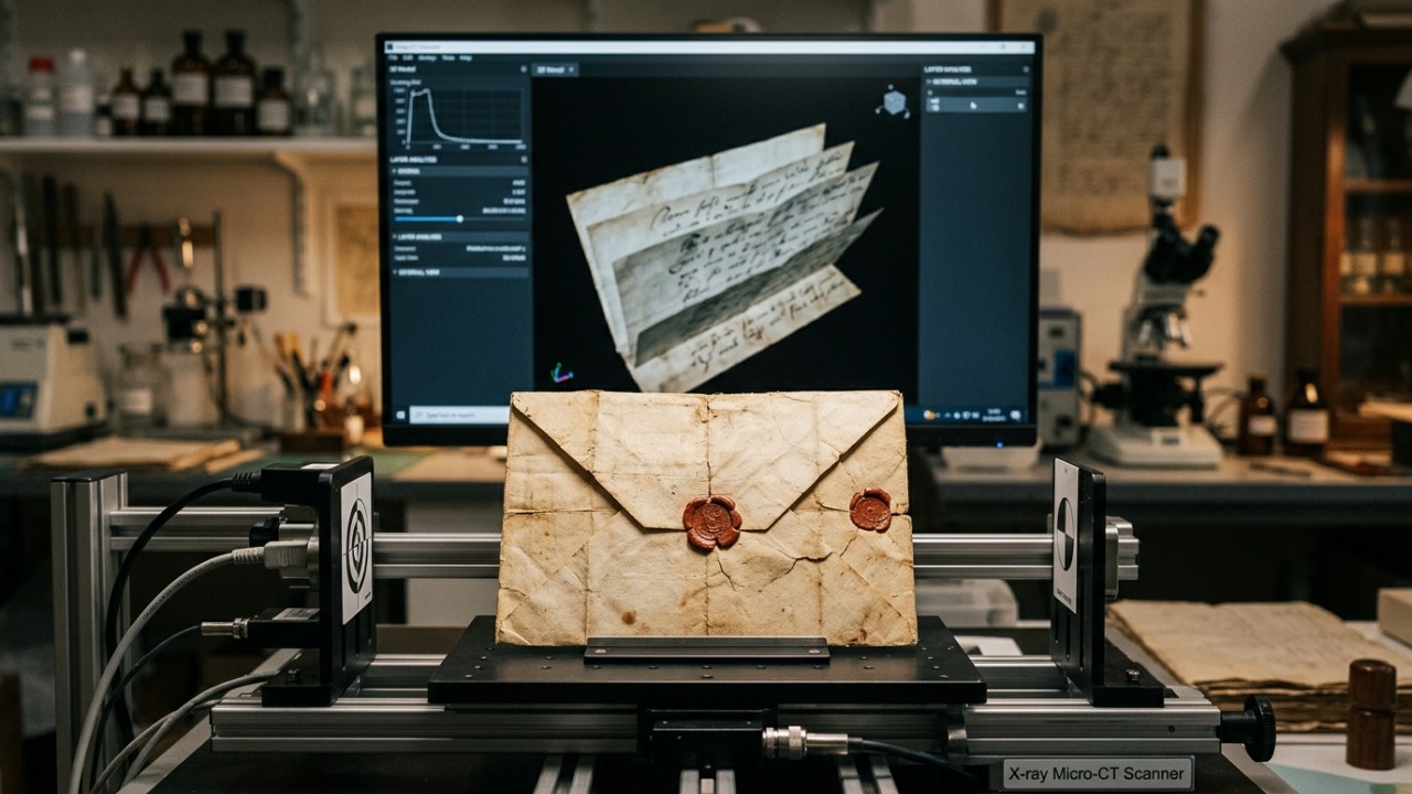Como a tecnologia consegue ler cartas fechadas há séculos sem precisar abrir o papel