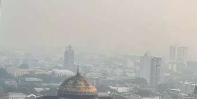 Queimadas espalham fumaça por Manaus Foto: Reprodução/Redes Sociais