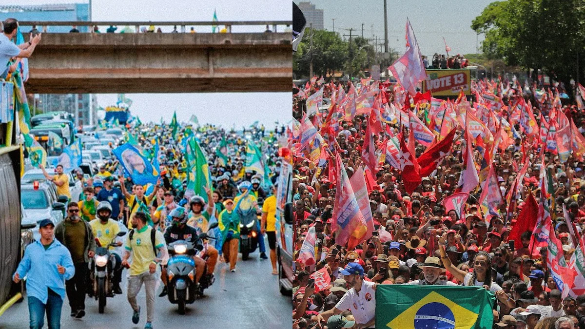Esquerda e direita marcam atos simultâneos a apenas 2 km um do outro no DF