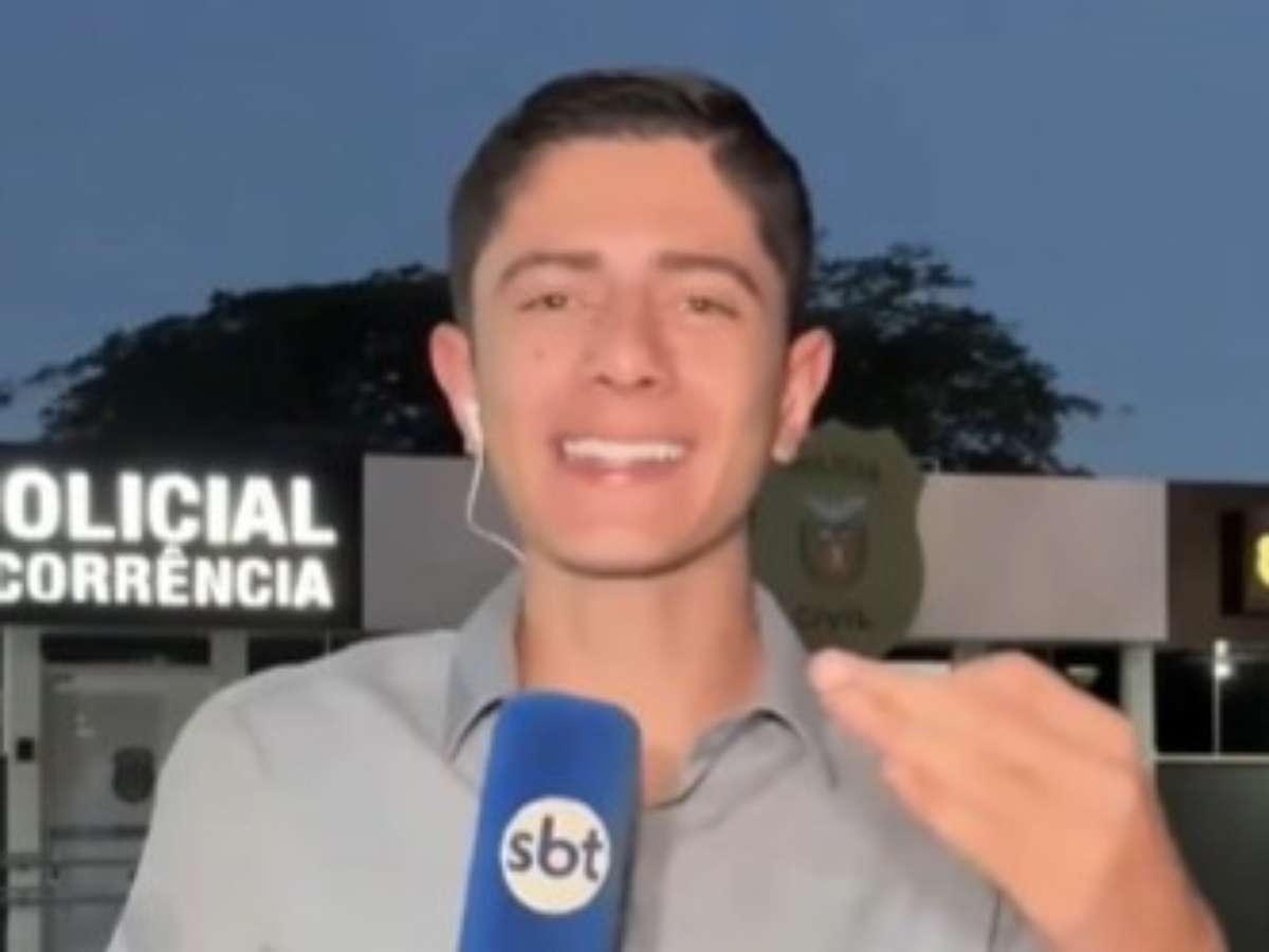 Repórter se enrola em entrada ao vivo e cai na risada; confira o momento