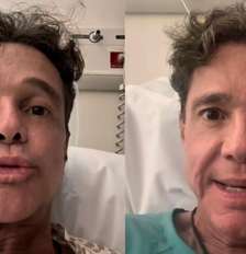 Cantor Netinho quando cancelou agenda de shows do carnaval após ser internado em UTI, em 2025 Foto: Reprodução/Redes sociais