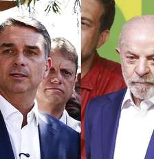 Pesquisa BTG-Nexus: Flávio Bolsonaro tem 50,3% em votos válidos no 2º turno e Lula, 49,7%; cenário é de empate técnico Foto: Wilton Júnior e Daniel Teixeira/Estadão / Estadão